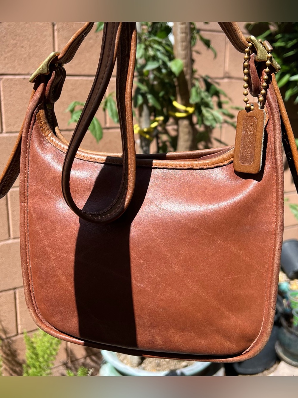Vintage COACH Janice Legacy Leather Crossbody Shoulder Bag Brown British Tan USA - Picture 2 of 14